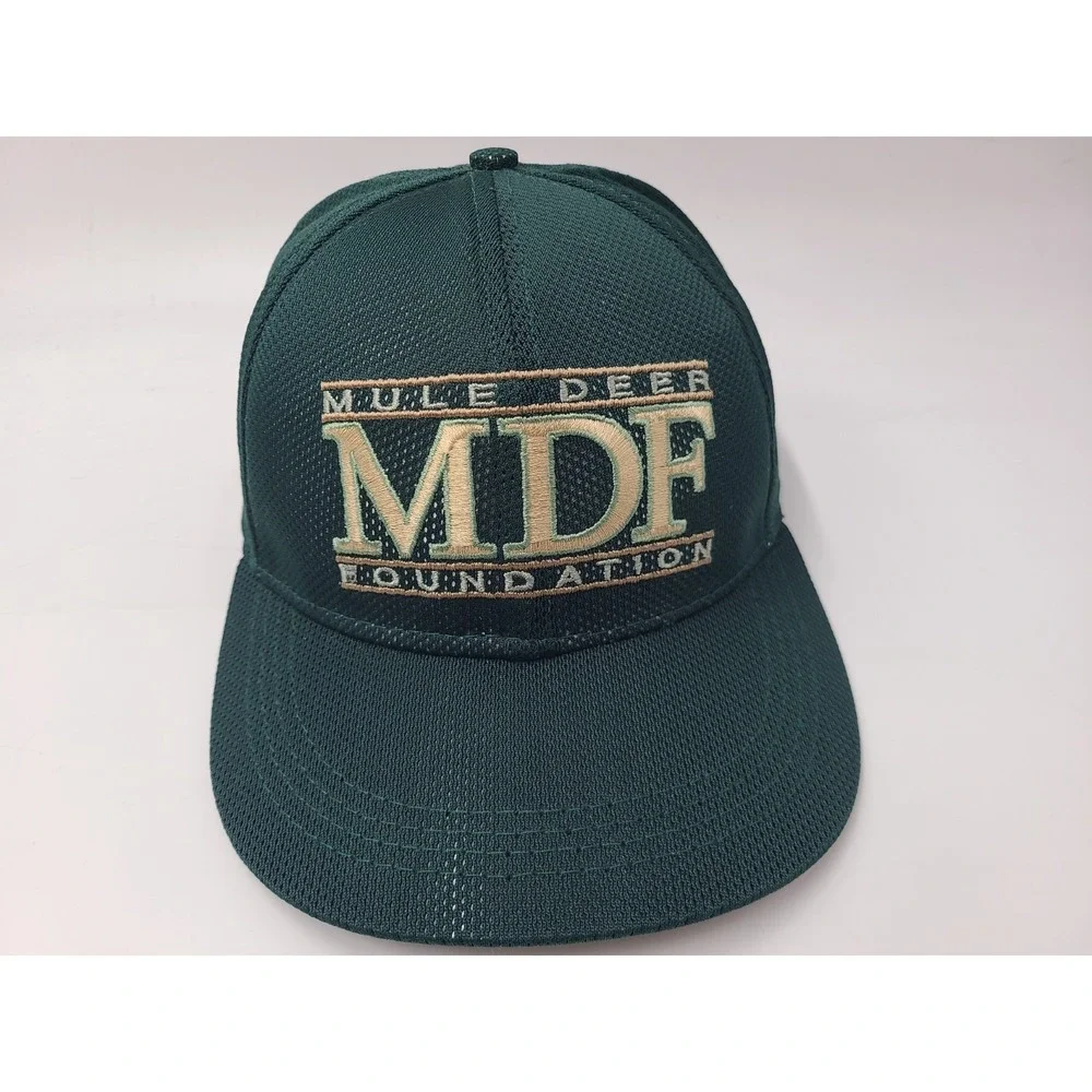 Vintage Mule Deer Foundation MDF Snapback Hat‎ Cap Hunt Outdoors Men Women Green